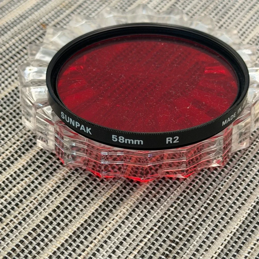 Sunpak 58mm Lens Filter‎ Set R2 Red and Ultraviolet UV Protection Made in Japan